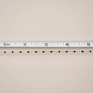 Cable Enamel in Black - Gold Filled