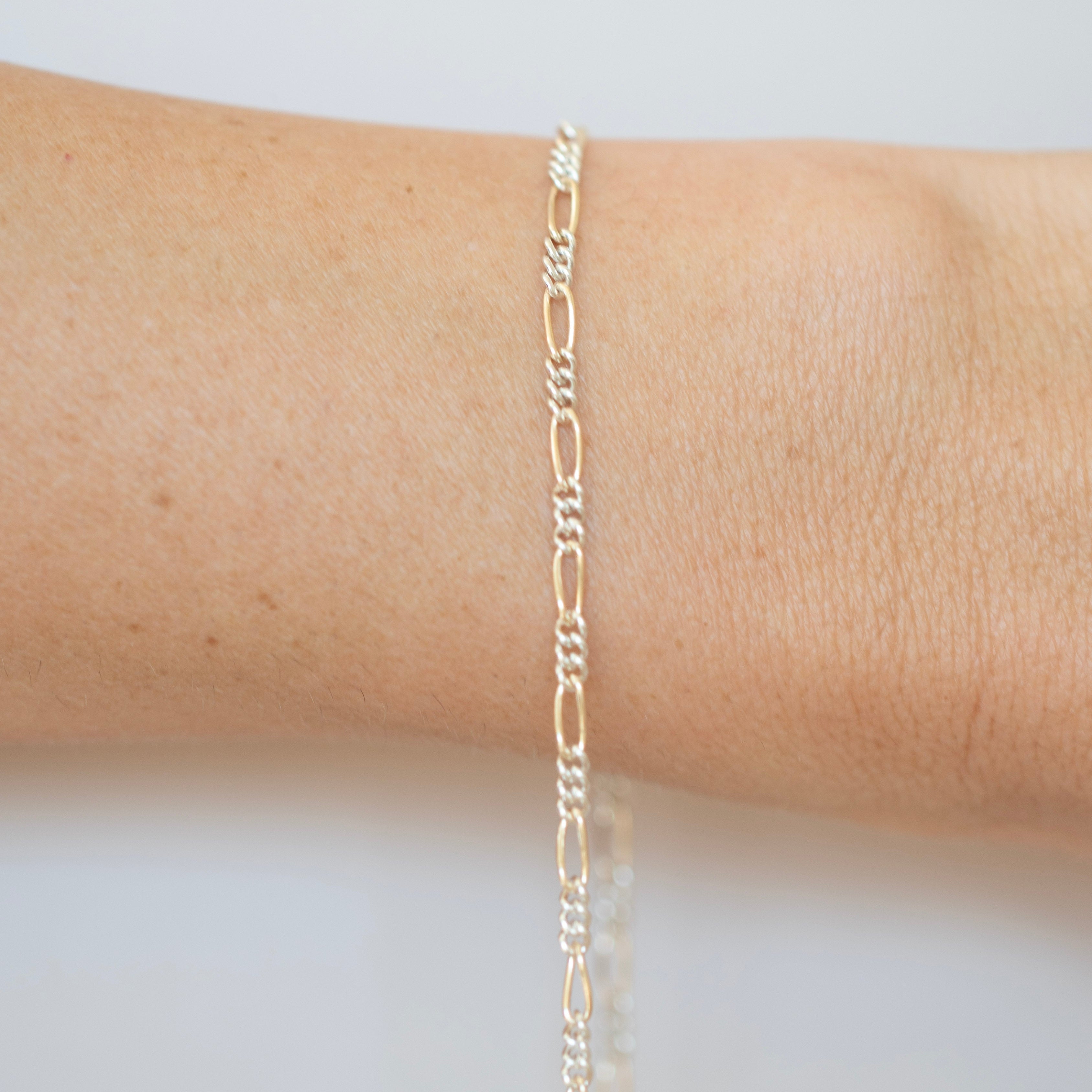 mixed metal chain for permanent jewelry