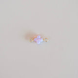 light purple opal clover connector