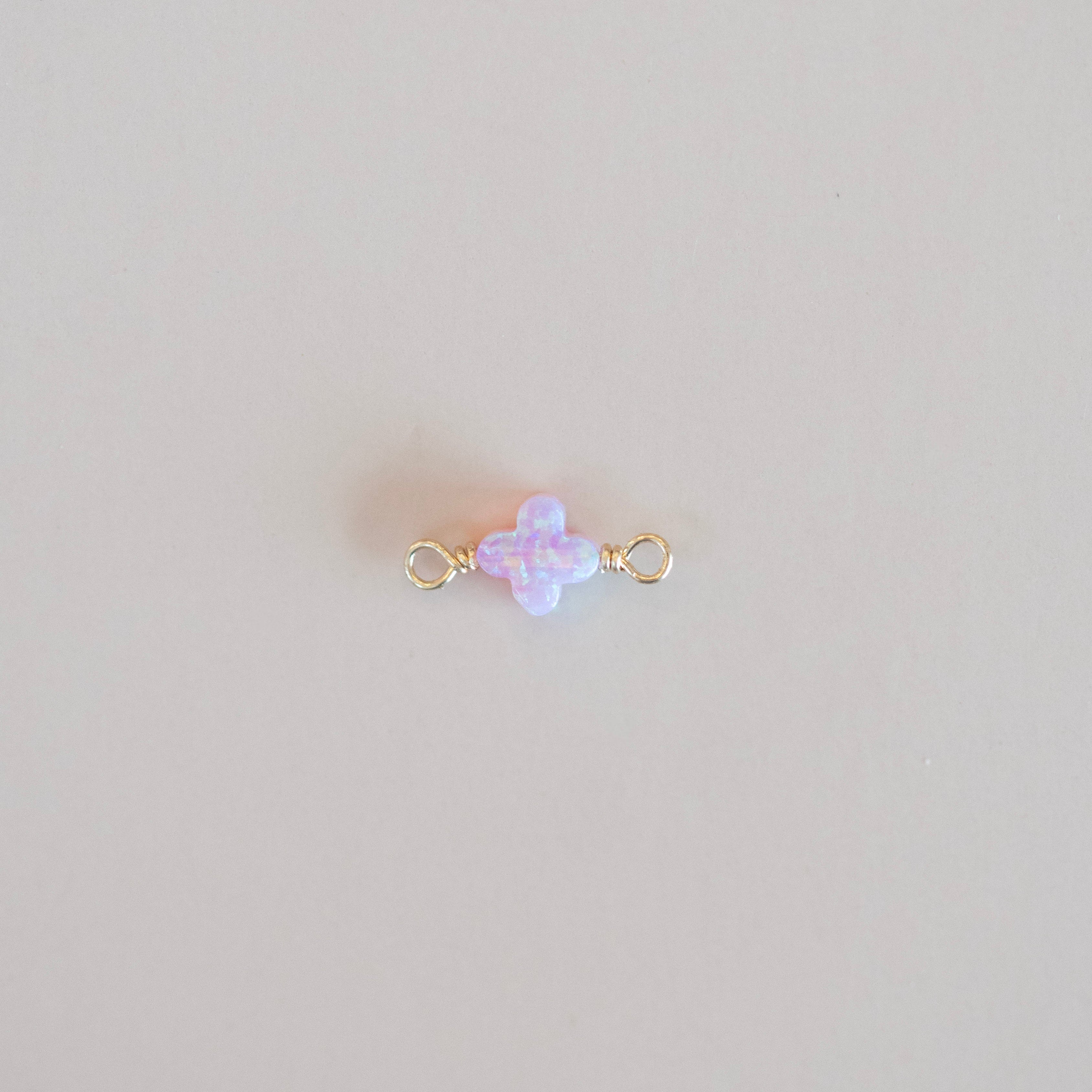 light purple opal clover connector