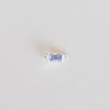 bezel birthstone connector charm