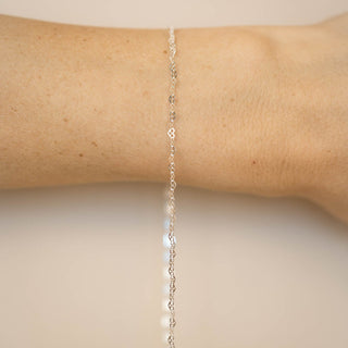 Looped Heart Chain - Mini - Sterling Silver