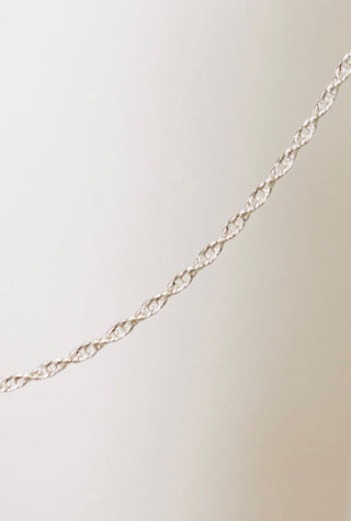 Silver chain necklace detail - 724D9881