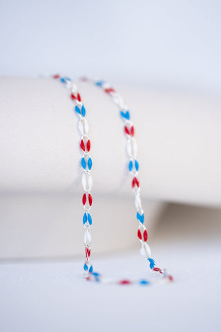 Red, White, and Blue Chain Necklace (73439BD9)
