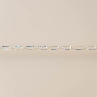 Diamond Cut Linked Paperclip - Sterling Silver