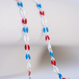 Silver Enamel in Red, White & Blue