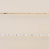 Flattened Bar Chain - Sterling Silver