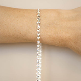 Sunburst Sequin Disc - Sterling Silver