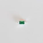 bezel birthstone connector charm