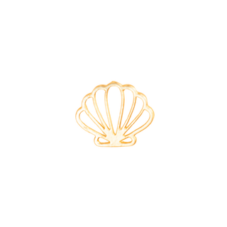 Gold seashell outline.