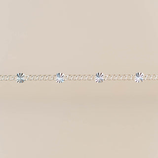 Curb Sunburst - Small - Sterling Silver