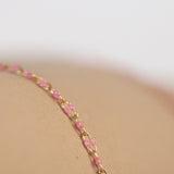 Paperclip Enamel Glitter Pink