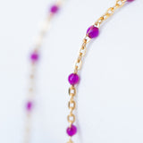 Cable Enamel in Magenta - Gold Filled