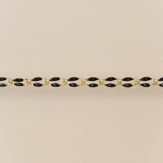 Gold Enamel in Charcoal