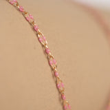 Paperclip Enamel Glitter Pink