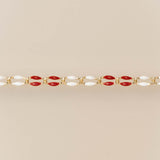 Gold Enamel in Candy Cane