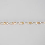 Figaro - Mixed Metal (Gold Curb, SS Long Link)