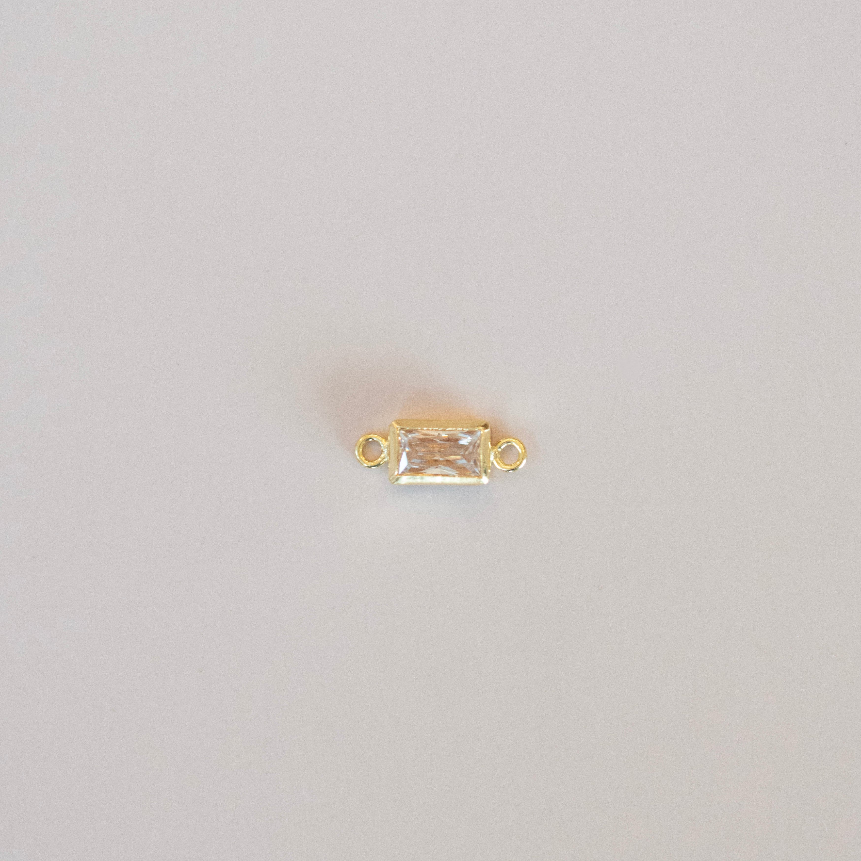 Baguette bezel Connector charm