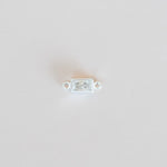 bezel birthstone connector charm