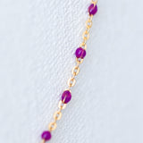 Cable Enamel in Magenta - Gold Filled