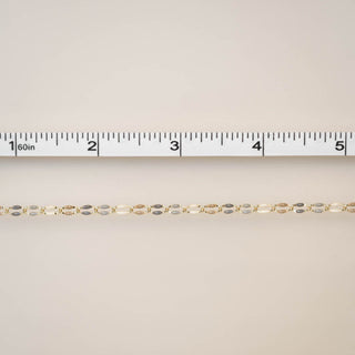 Gold Enamel Chain in Latte