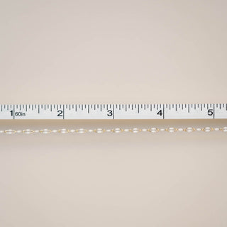 Linked Enamel Chain - White - Gold Filled