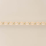 Gold Enamel Chain in Peach