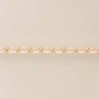 Gold Enamel Chain in Peach