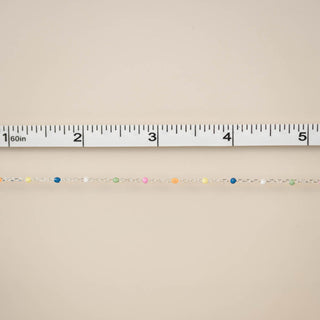 Cable Enamel in Dream - Sterling Silver