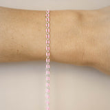 Silver Enamel Chain in Pink