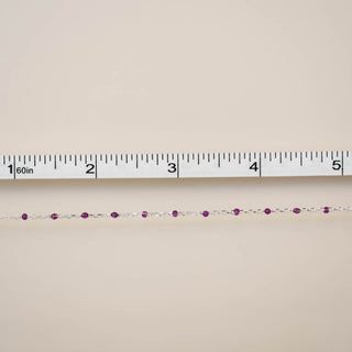 Cable Enamel in Purple - Sterling Silver