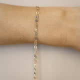 Gold Enamel Chain in Latte