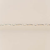 Flattened Bar Chain - Sterling Silver