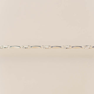 Flattened Bar Chain - Sterling Silver