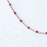 Cable Enamel in Magenta - Gold Filled