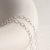 Textured Oval - Large - Sterling Silver