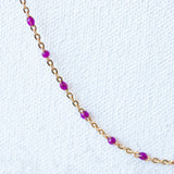 Cable Enamel in Magenta - Gold Filled