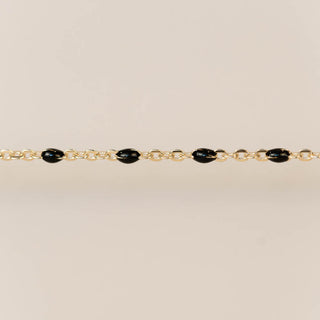 Cable Enamel in Black - Gold Filled