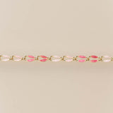 Gold Enamel in Pink Oasis
