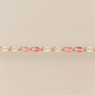 Gold Enamel in Pink Oasis