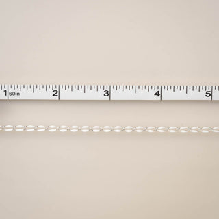 Silver Enamel Chain in White