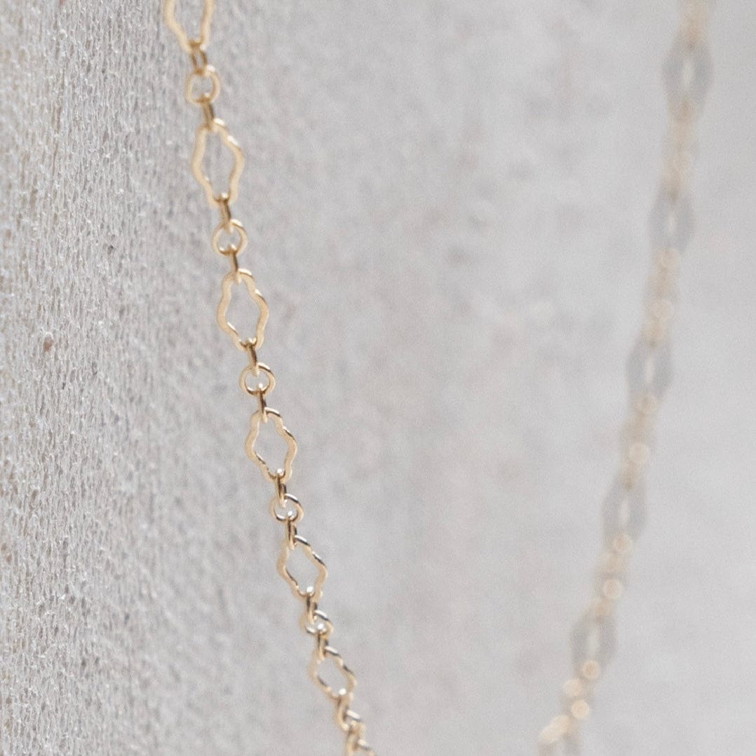 Gold diamond chain necklace