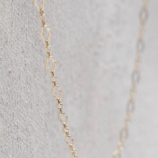 Gold diamond chain necklace
