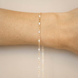Paperclip with White Enamel Bead - GF