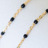 Cable Enamel in Black - Gold Filled