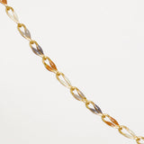 Gold Enamel Chain in Latte