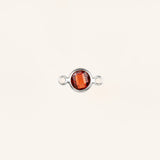 Birthstone Connector Charm - Sterling Silver