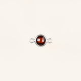 Birthstone Connector Charm - Sterling Silver
