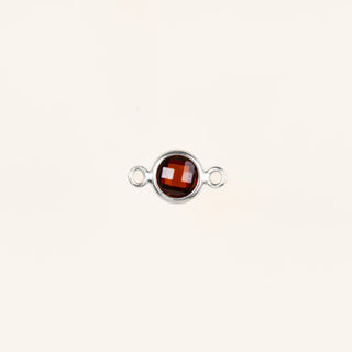 Birthstone Connector Charm - Sterling Silver
