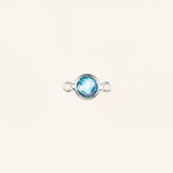 Birthstone Connector Charm - Sterling Silver